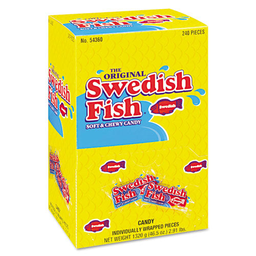 Swedish Fish® wholesale. Grab-and-go Candy Snacks In Reception Box, 240-pieces-box. HSD Wholesale: Janitorial Supplies, Breakroom Supplies, Office Supplies.