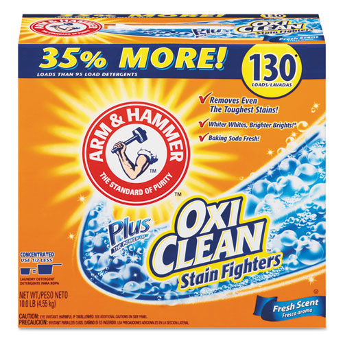 Arm & Hammer™ wholesale. Power Of Oxiclean Powder Detergent, Fresh, 9.92 Lb Box, 3-carton. HSD Wholesale: Janitorial Supplies, Breakroom Supplies, Office Supplies.