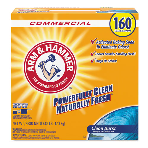 Arm & Hammer™ wholesale. Powder Laundry Detergent, Clean Burst, 9.86 Lb Box, 3-carton. HSD Wholesale: Janitorial Supplies, Breakroom Supplies, Office Supplies.