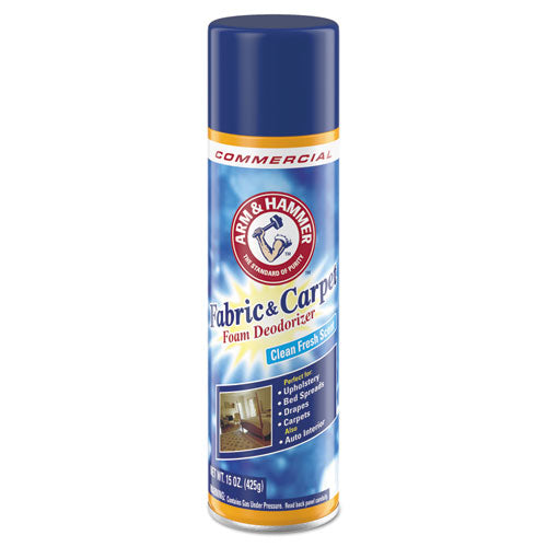 Arm & Hammer™ wholesale. Fabric And Carpet Foam Deodorizer, Fresh Scent, 15 Oz Aerosol, 8-carton. HSD Wholesale: Janitorial Supplies, Breakroom Supplies, Office Supplies.