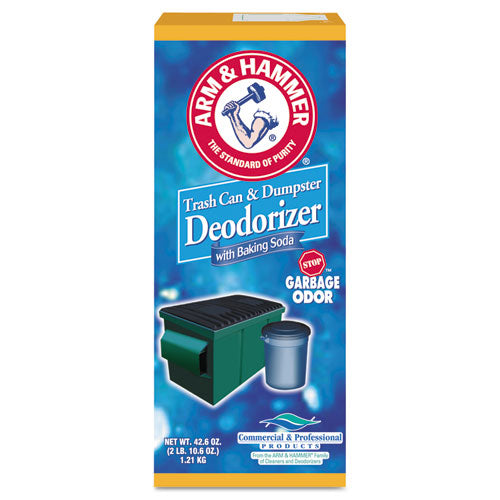 Arm & Hammer™ wholesale. Trash Can And Dumpster Deodorizer With Baking Soda, Sprinkle Top, Original, Powder, 42.6 Oz Box, 9-carton. HSD Wholesale: Janitorial Supplies, Breakroom Supplies, Office Supplies.