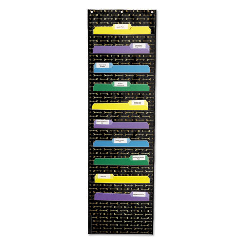 Carson-Dellosa Education wholesale. Storage Pocket Chart, 10 Pockets, 14 X 47, Black. HSD Wholesale: Janitorial Supplies, Breakroom Supplies, Office Supplies.