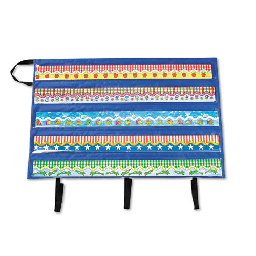 Carson-Dellosa Education wholesale. Border Storage Pocket Chart, Blue-clear, 41" X 24.5". HSD Wholesale: Janitorial Supplies, Breakroom Supplies, Office Supplies.