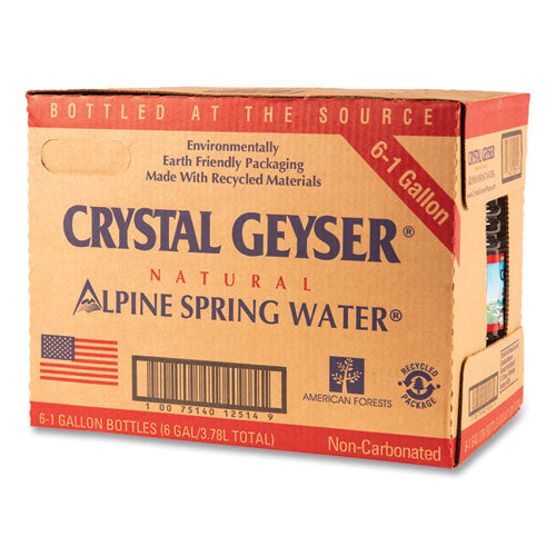 Crystal Geyser® wholesale. Alpine Spring Water, 1 Gal Bottle, 6-case, 48 Cases-pallet. HSD Wholesale: Janitorial Supplies, Breakroom Supplies, Office Supplies.