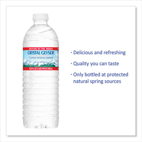 Crystal Geyser® wholesale. Alpine Spring Water, 16.9 Oz Bottle, 24-case. HSD Wholesale: Janitorial Supplies, Breakroom Supplies, Office Supplies.