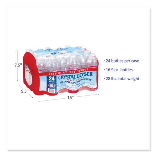 Crystal Geyser® wholesale. Alpine Spring Water, 16.9 Oz Bottle, 24-case, 84 Cases-pallet. HSD Wholesale: Janitorial Supplies, Breakroom Supplies, Office Supplies.