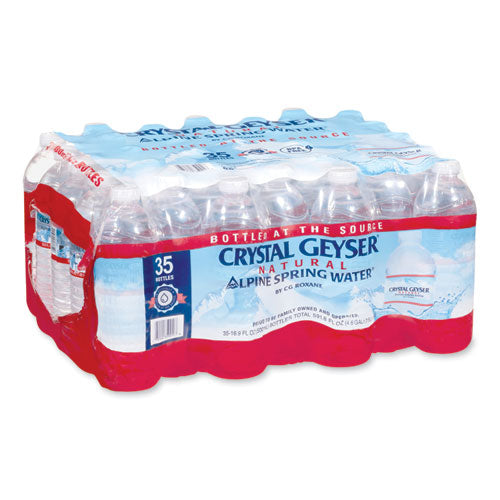 Crystal Geyser® wholesale. Alpine Spring Water, 16.9 Oz Bottle, 35-case. HSD Wholesale: Janitorial Supplies, Breakroom Supplies, Office Supplies.
