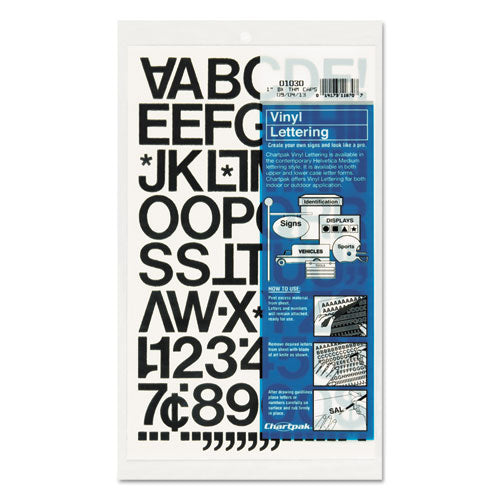 Chartpak® wholesale. Press-on Vinyl Letters And Numbers, Self Adhesive, Black, 1"h, 88-pack. HSD Wholesale: Janitorial Supplies, Breakroom Supplies, Office Supplies.