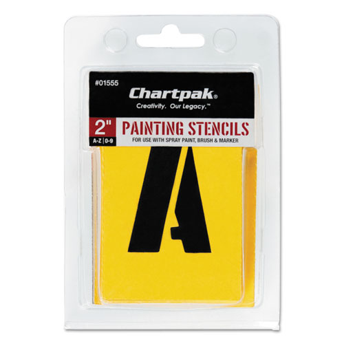 Chartpak® wholesale. Painting Stencil Set, A-z Set-0-9, Manila, 35-set. HSD Wholesale: Janitorial Supplies, Breakroom Supplies, Office Supplies.