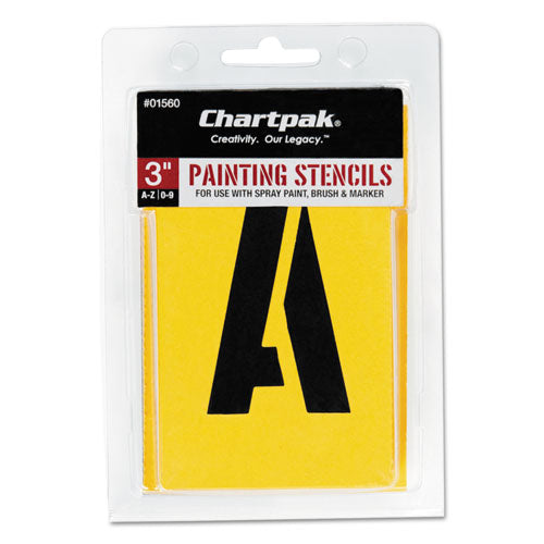 Chartpak® wholesale. Painting Stencil Set, A-z Set-0-9, Manila, 35-set. HSD Wholesale: Janitorial Supplies, Breakroom Supplies, Office Supplies.