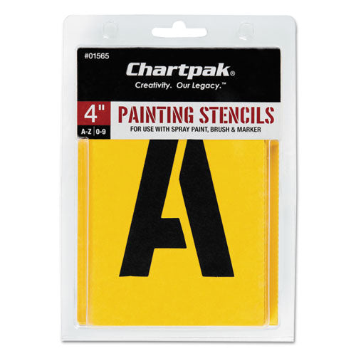 Chartpak® wholesale. Painting Stencil Set, A-z Set-0-9, Manila, 35-set. HSD Wholesale: Janitorial Supplies, Breakroom Supplies, Office Supplies.