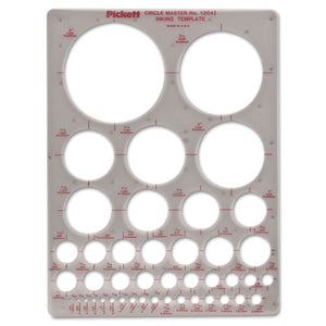 Chartpak® wholesale. Templates, Circles, 7" X 10", Smoke. HSD Wholesale: Janitorial Supplies, Breakroom Supplies, Office Supplies.