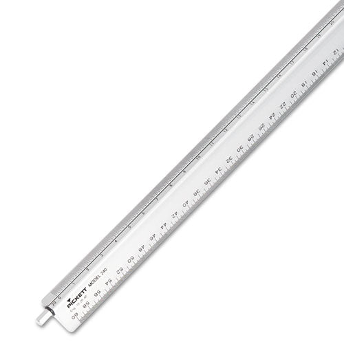 Chartpak® wholesale. Adjustable Triangular Scale Aluminum Engineers Ruler, 12", Silver. HSD Wholesale: Janitorial Supplies, Breakroom Supplies, Office Supplies.
