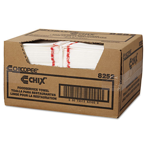 Chix® wholesale. Food Service Towels, 13 X 21, Cotton, White-red, 150-carton. HSD Wholesale: Janitorial Supplies, Breakroom Supplies, Office Supplies.