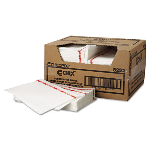 Chix® wholesale. Food Service Towels, 13 X 21, Cotton, White-red, 150-carton. HSD Wholesale: Janitorial Supplies, Breakroom Supplies, Office Supplies.