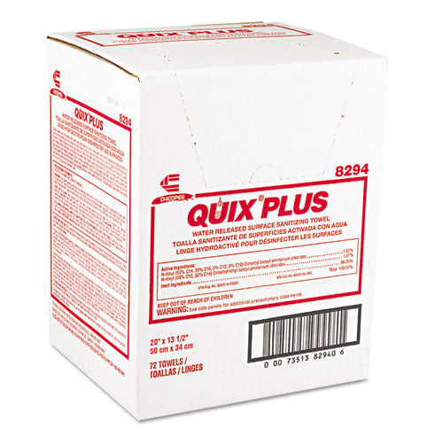 Chix® wholesale. Quix Plus Cleaning And Sanitizing Towels, 13 1-2 X 20, Pink, 72-carton. HSD Wholesale: Janitorial Supplies, Breakroom Supplies, Office Supplies.