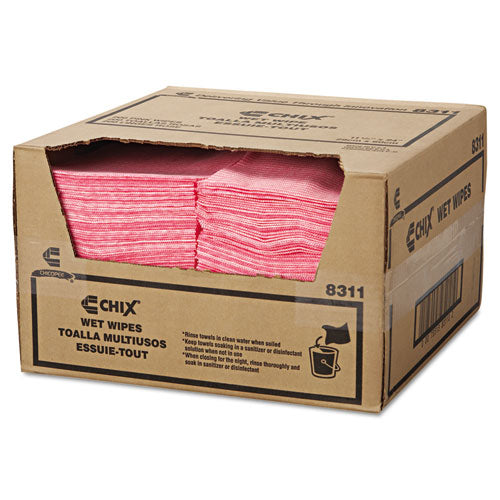 Chix® wholesale. Wet Wipes, 11 1-2 X 24, White-pink, 200-carton. HSD Wholesale: Janitorial Supplies, Breakroom Supplies, Office Supplies.