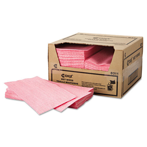 Chix® wholesale. Wet Wipes, 11 1-2 X 24, White-pink, 200-carton. HSD Wholesale: Janitorial Supplies, Breakroom Supplies, Office Supplies.