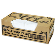 Load image into Gallery viewer, Chicopee® wholesale. Durawipe Shop Towels, 17 X 17, Z Fold, White, 100-carton. HSD Wholesale: Janitorial Supplies, Breakroom Supplies, Office Supplies.