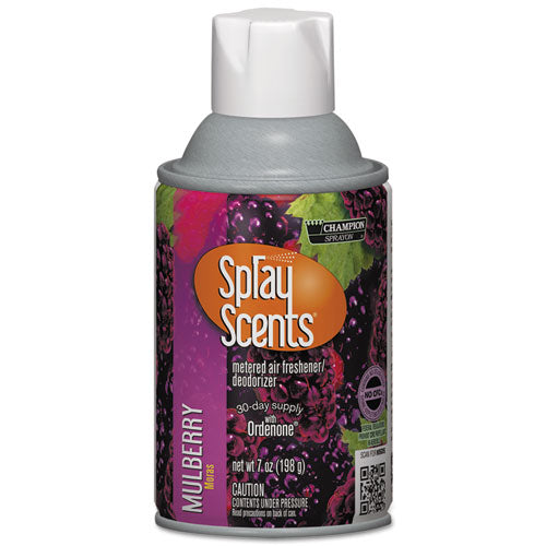 Chase Products wholesale. Sprayscents Metered Air Freshener Refill, Mulberry, 7oz Aerosol, 12-carton. HSD Wholesale: Janitorial Supplies, Breakroom Supplies, Office Supplies.