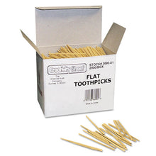 Load image into Gallery viewer, Creativity Street® wholesale. Flat Wood Toothpicks, Wood, Natural, 2,500-pack. HSD Wholesale: Janitorial Supplies, Breakroom Supplies, Office Supplies.