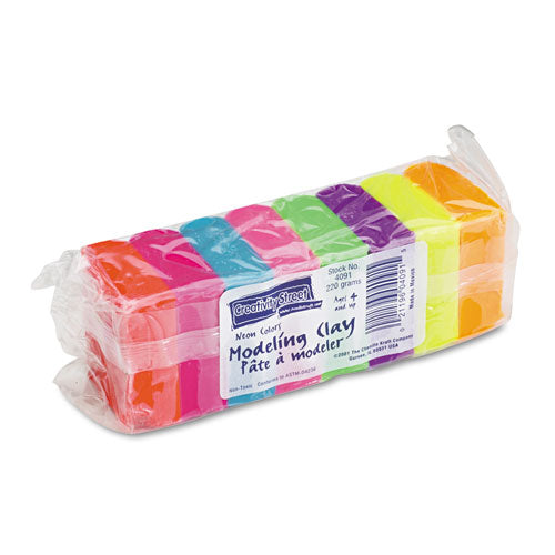 Creativity Street® wholesale. Modeling Clay Assortment, 27.5 G Of Each Color, Assorted Neon, 220 G. HSD Wholesale: Janitorial Supplies, Breakroom Supplies, Office Supplies.