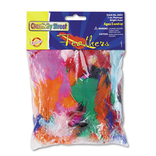 Creativity Street® wholesale. Bright Hues Feather Assortment, Bright Colors, 1 Oz Pack. HSD Wholesale: Janitorial Supplies, Breakroom Supplies, Office Supplies.
