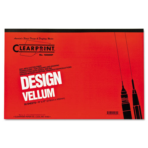 Clearprint® wholesale. Design Vellum Paper, 16lb, 11 X 17, Translucent White, 50-pad. HSD Wholesale: Janitorial Supplies, Breakroom Supplies, Office Supplies.
