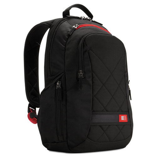 Case Logic® wholesale. Diamond 14" Backpack, 6.3" X 13.4" X 17.3", Black. HSD Wholesale: Janitorial Supplies, Breakroom Supplies, Office Supplies.