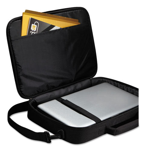 Case Logic® wholesale. Primary 17" Laptop Clamshell Case, 18.5" X 3.5" X 15.7", Black. HSD Wholesale: Janitorial Supplies, Breakroom Supplies, Office Supplies.