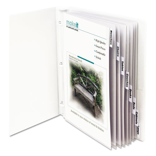 C-Line® wholesale. Sheet Protectors With Index Tabs, Clear Tabs, 2", 11 X 8 1-2, 8-st. HSD Wholesale: Janitorial Supplies, Breakroom Supplies, Office Supplies.
