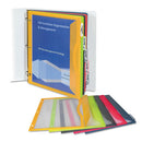C-Line® wholesale. Binder Pocket With Write-on Index Tabs, 9.88 X 11.38, Assorted, 5-set. HSD Wholesale: Janitorial Supplies, Breakroom Supplies, Office Supplies.