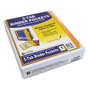 C-Line® wholesale. Binder Pocket With Write-on Index Tabs, 9.88 X 11.38, Assorted, 5-set. HSD Wholesale: Janitorial Supplies, Breakroom Supplies, Office Supplies.