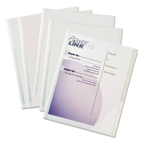 C-Line® wholesale. Report Covers With Binding Bars, Economy Vinyl, Clear, 8 1-2 X 11, 50-bx. HSD Wholesale: Janitorial Supplies, Breakroom Supplies, Office Supplies.