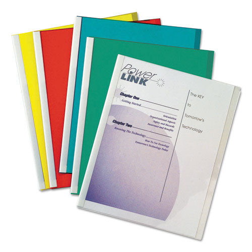C-Line® wholesale. Report Covers With Binding Bars, Vinyl, Assorted, 8 1-2 X 11, 50-bx. HSD Wholesale: Janitorial Supplies, Breakroom Supplies, Office Supplies.