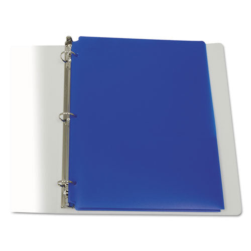 C-Line® wholesale. Two-pocket Heavyweight Poly Portfolio Folder, 3-hole Punch, Letter, Blue, 25-box. HSD Wholesale: Janitorial Supplies, Breakroom Supplies, Office Supplies.