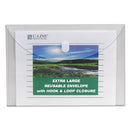 C-Line® wholesale. Reusable Poly Envelope, Hook And Loop Closure, 9.38 X 13, Clear, 5-pack. HSD Wholesale: Janitorial Supplies, Breakroom Supplies, Office Supplies.