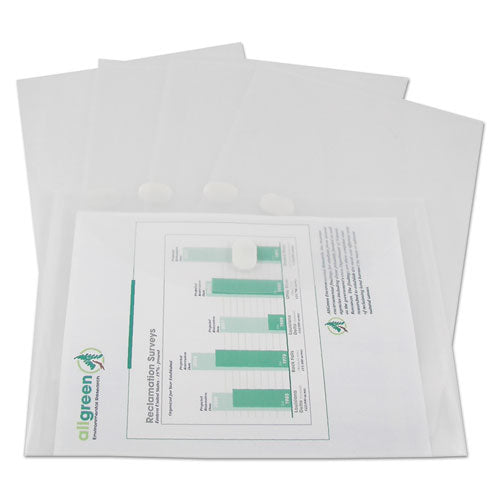 C-Line® wholesale. Reusable Poly Envelope, Hook And Loop Closure, 9.38 X 13, Clear, 5-pack. HSD Wholesale: Janitorial Supplies, Breakroom Supplies, Office Supplies.