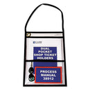 C-Line® wholesale. 2-pocket Shop Ticket Holder W-strap, Black Stitching, 150-sheet, 9 X 12, 15-box. HSD Wholesale: Janitorial Supplies, Breakroom Supplies, Office Supplies.