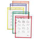 C-Line® wholesale. Reusable Dry Erase Pockets, 9 X 12, Assorted Primary Colors, 5-pack. HSD Wholesale: Janitorial Supplies, Breakroom Supplies, Office Supplies.