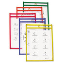 C-Line® wholesale. Reusable Dry Erase Pockets, 6 X 9, Assorted Primary Colors, 10-pack. HSD Wholesale: Janitorial Supplies, Breakroom Supplies, Office Supplies.