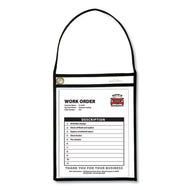 C-Line® wholesale. 1-pocket Shop Ticket Holder W-strap, Black Stitching, 75-sheet, 9 X 12, 15-box. HSD Wholesale: Janitorial Supplies, Breakroom Supplies, Office Supplies.