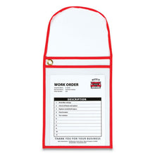 Load image into Gallery viewer, C-Line® wholesale. 1-pocket Shop Ticket Holder W-strap And Red Stitching, 75-sheet, 9 X 12, 15-box. HSD Wholesale: Janitorial Supplies, Breakroom Supplies, Office Supplies.