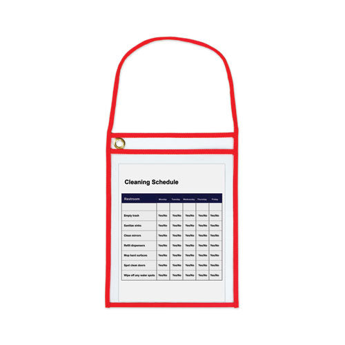 C-Line® wholesale. 1-pocket Shop Ticket Holder W-strap And Red Stitching, 75-sheet, 9 X 12, 15-box. HSD Wholesale: Janitorial Supplies, Breakroom Supplies, Office Supplies.