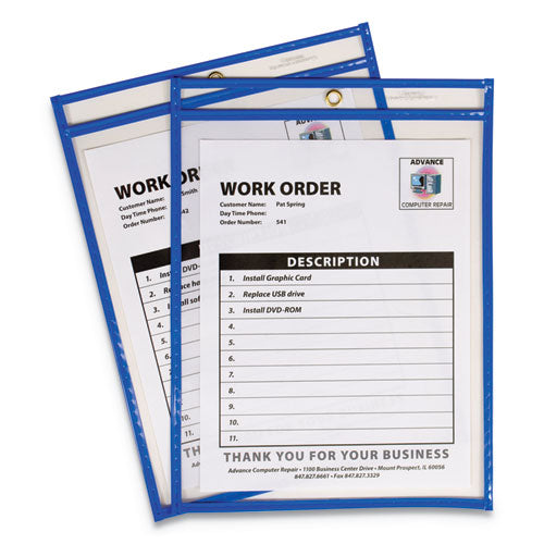 C-Line® wholesale. Stitched Shop Ticket Holders, Top Load, Super Heavy, Clear, 9" X 12" Inserts, 15-box. HSD Wholesale: Janitorial Supplies, Breakroom Supplies, Office Supplies.