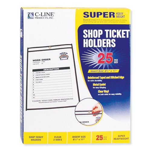 C-Line® wholesale. Shop Ticket Holders, Stitched, Both Sides Clear, 50 Sheets, 8 1-2 X 11, 25-box. HSD Wholesale: Janitorial Supplies, Breakroom Supplies, Office Supplies.