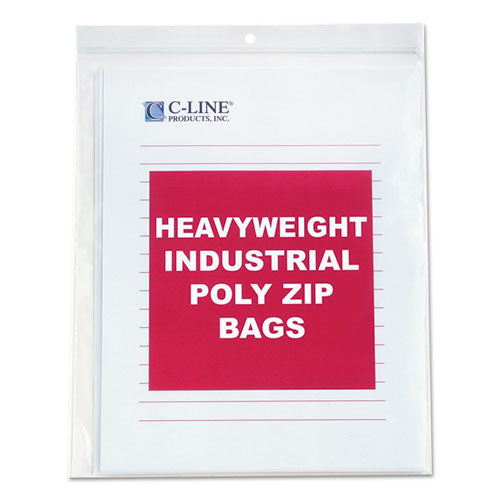 C-Line® wholesale. Heavyweight Industrial Poly Zip Bags, 8 1-2 X 11, 50-bx. HSD Wholesale: Janitorial Supplies, Breakroom Supplies, Office Supplies.