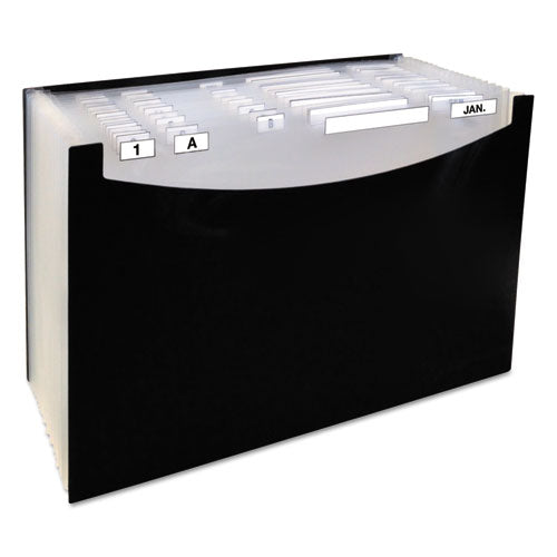 C-Line® wholesale. 21-pocket Stand-up Design Expanding File, 12" Expansion, 21 Sections, 1-21-cut Tab, Legal Size, Black. HSD Wholesale: Janitorial Supplies, Breakroom Supplies, Office Supplies.
