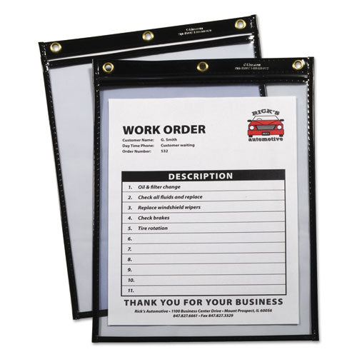 C-Line® wholesale. Heavy-duty Super Heavyweight Plus Stitched Shop Ticket Holders, Black, 9x12,15-bx. HSD Wholesale: Janitorial Supplies, Breakroom Supplies, Office Supplies.