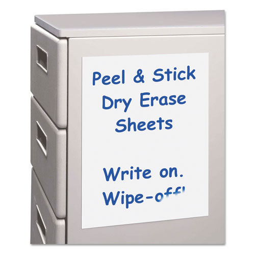 C-Line® wholesale. Peel And Stick Dry Erase Sheets, 8 1-2 X 11, White, 25 Sheets-box. HSD Wholesale: Janitorial Supplies, Breakroom Supplies, Office Supplies.